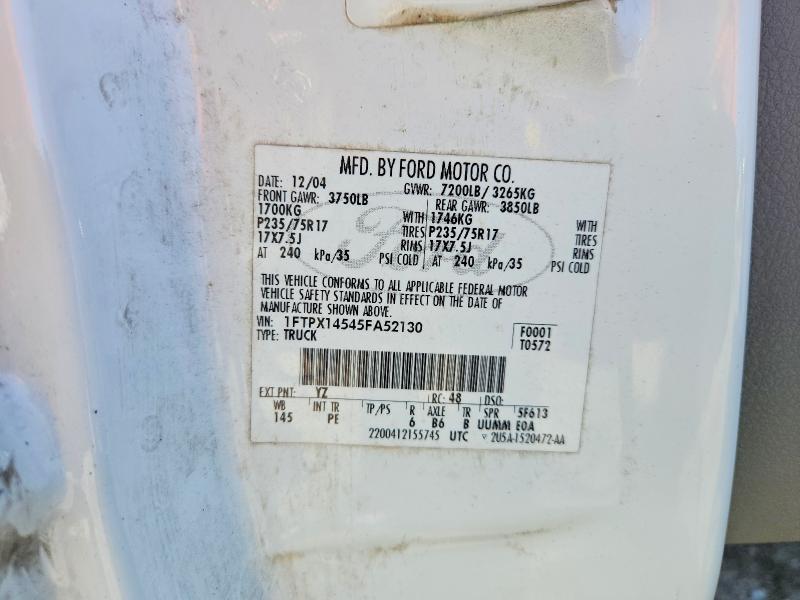 Продаж на аукціоні авто 2005 Ford F150, vin: 1FTPX14545FA52130, номер лоту: 70357536