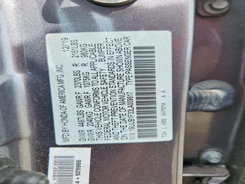 67699186 :رقم المزاد ، 19UUB1F33LA009617 vin ، 2020 Acura Tlx مزاد بيع