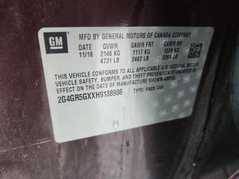 Aukcja sprzedaży 2017 Buick Regal, vin: 2G4GR5GXXH9138906, numer aukcji: 67819366