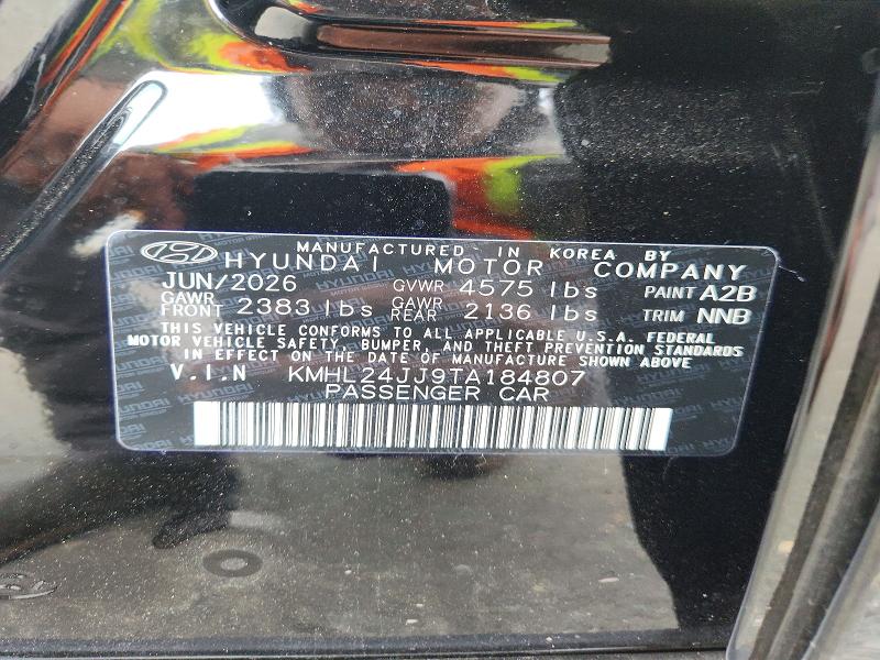 Продаж на аукціоні авто 2026 Hyundai Sonata Hybrid, vin: KMHL24JJ9TA184807, номер лоту: 68642206