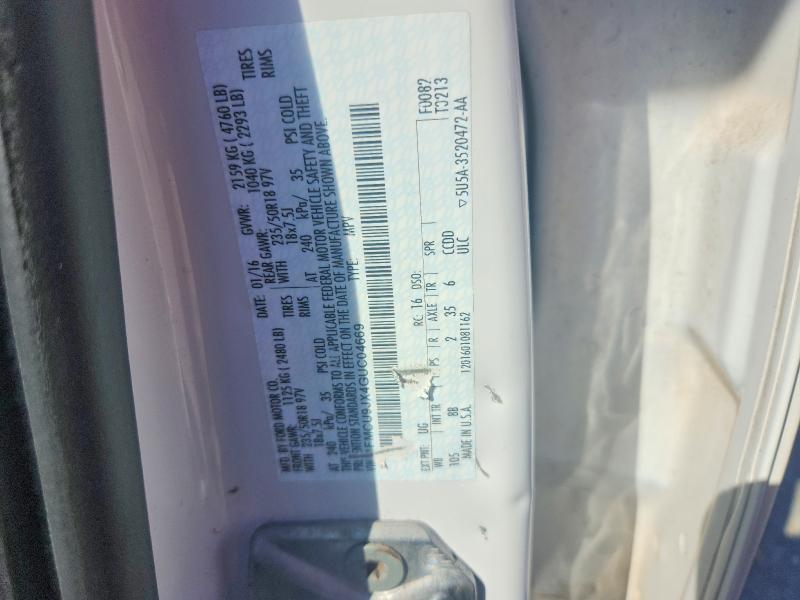 68157056 :رقم المزاد ، 1FMCU9JX4GUC04669 vin ، 2016 Ford Escape مزاد بيع