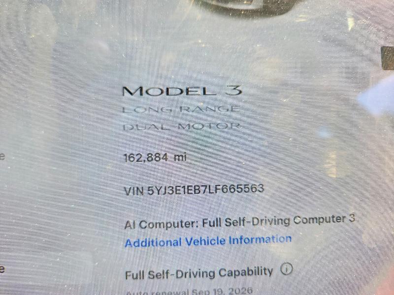 Aukcja sprzedaży 2020 Tesla Model 3, vin: 5YJ3E1EB7LF665563, numer aukcji: 67472966