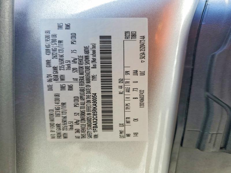 69300306 :رقم المزاد ، 1FBAX2C85RKA90054 vin ، 2024 Ford Transit مزاد بيع