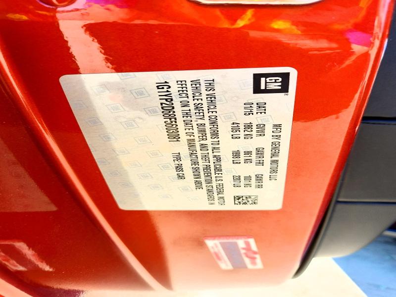 66305326 :رقم المزاد ، 1G1YP2D68F5603081 vin ، 2015 Chevrolet Corvette مزاد بيع