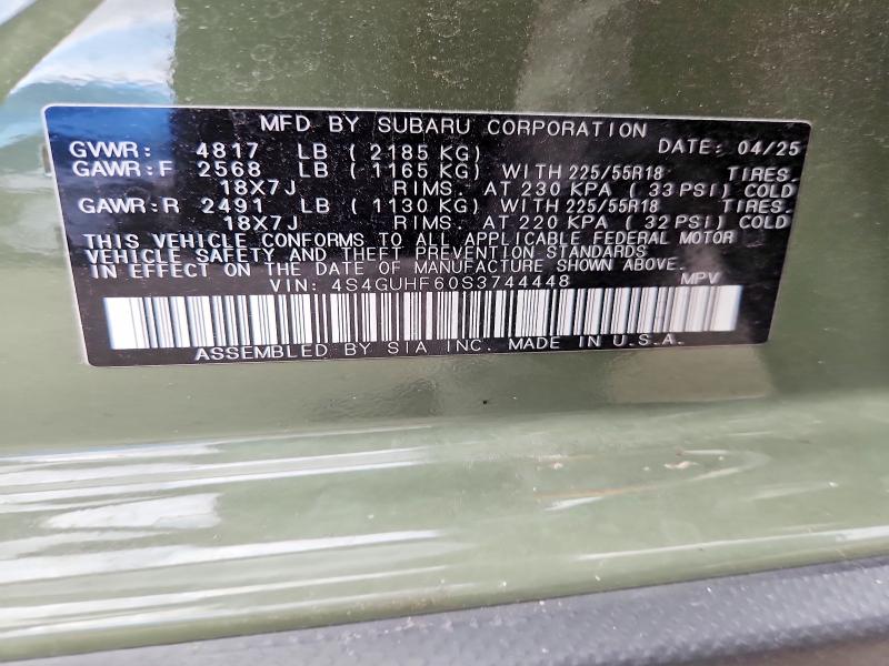 Продажа на аукционе авто 2025 Subaru Crosstrek, vin: 4S4GUHF60S3744448, номер лота: 66925016