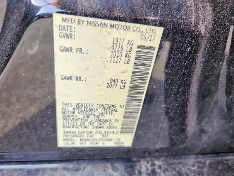 Aukcja sprzedaży 2017 Nissan Altima, vin: 1N4AL3AP1HC263042, numer aukcji: 70480596