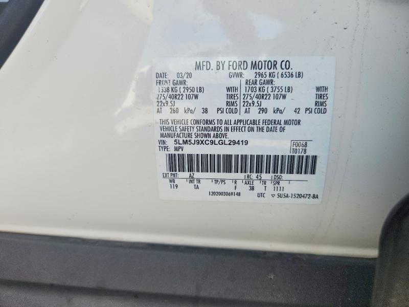 Aukcja sprzedaży 2020 Lincoln Aviator, vin: 5LM5J9XC9LGL29419, numer aukcji: 67150756