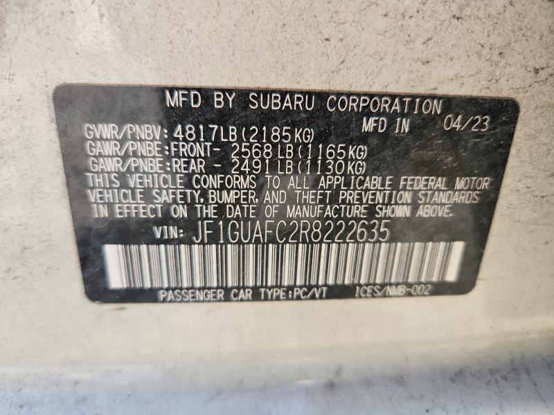 Продажа на аукционе авто 2024 Subaru Impreza, vin: JF1GUAFC2R8222635, номер лота: 68634846