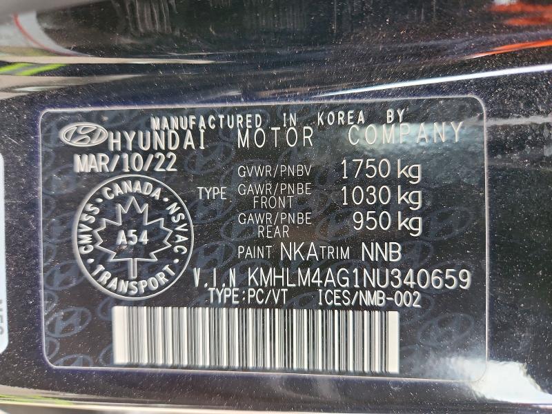 Aukcja sprzedaży 2022 Hyundai Elantra, vin: KMHLM4AG1NU340659, numer aukcji: 64721616