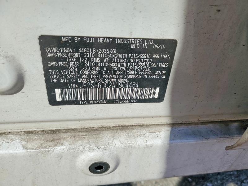 Продажа на аукционе авто 2010 Subaru Forester, vin: JF2SH6BC2AH904464, номер лота: 68087846