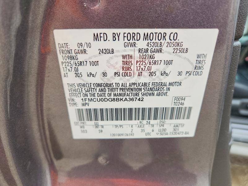 Продаж на аукціоні авто 2011 Ford Escape, vin: 1FMCU0DG8BKA36742, номер лоту: 70384146