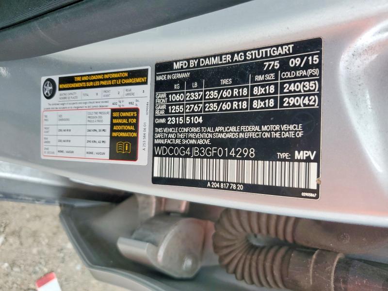Aukcja sprzedaży 2016 Mercedes-benz Glc, vin: WDC0G4JB3GF014298, numer aukcji: 67763676