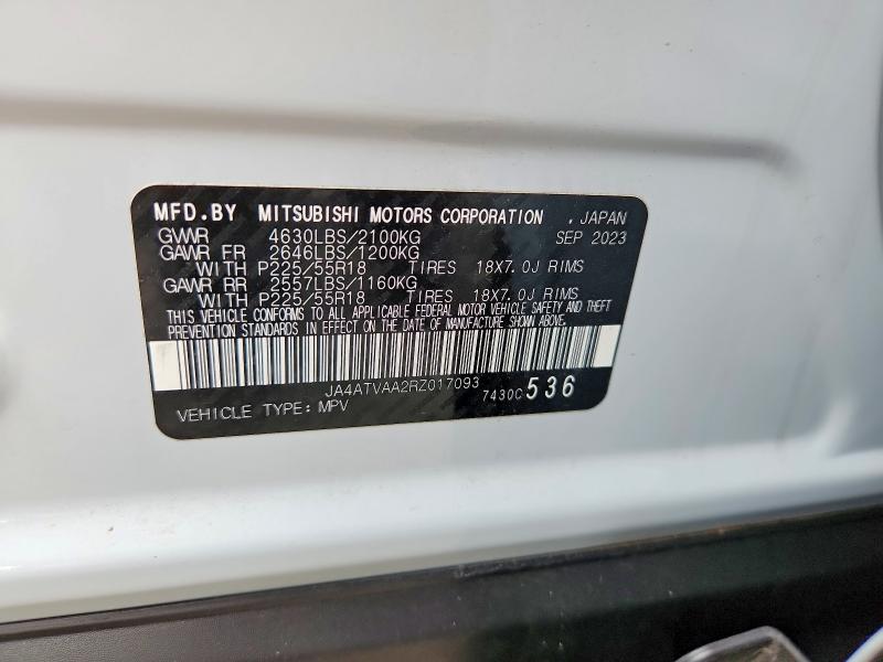Aukcja sprzedaży 2024 Mitsubishi Eclipse Cross, vin: JA4ATVAA2RZ017093, numer aukcji: 69795036