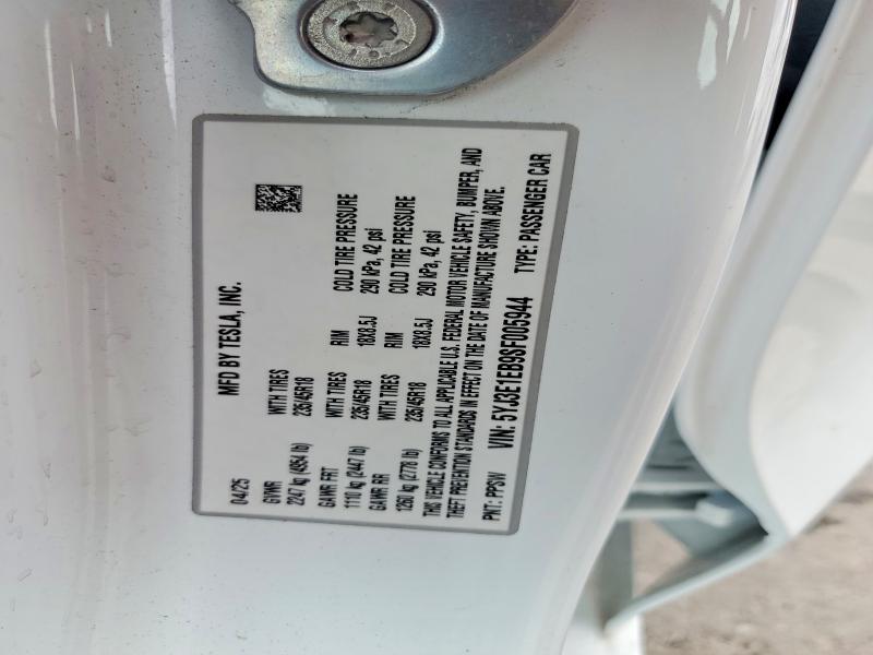 Aukcja sprzedaży 2025 Tesla Model 3, vin: 5YJ3E1EB9SF005944, numer aukcji: 67370346