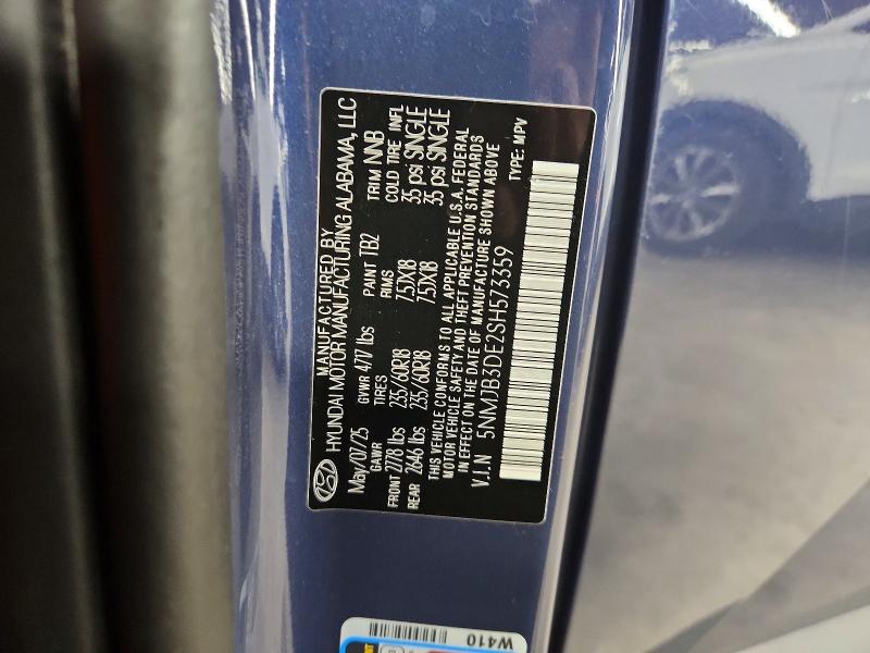 Продаж на аукціоні авто 2025 Hyundai Tucson, vin: 5NMJB3DE2SH573359, номер лоту: 70782426