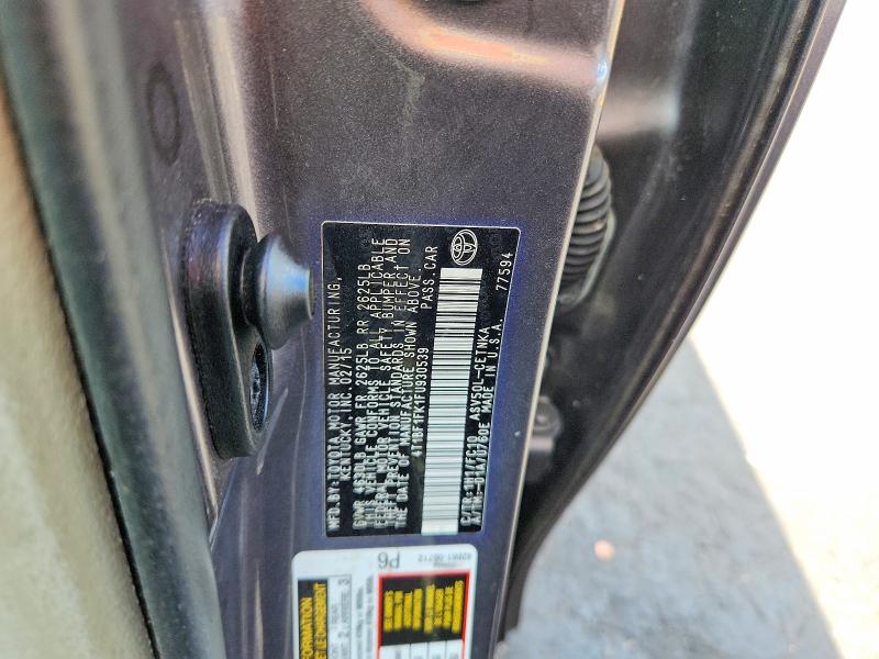 Продаж на аукціоні авто 2015 Toyota Camry, vin: 4T1BF1FK1FU930539, номер лоту: 68820376