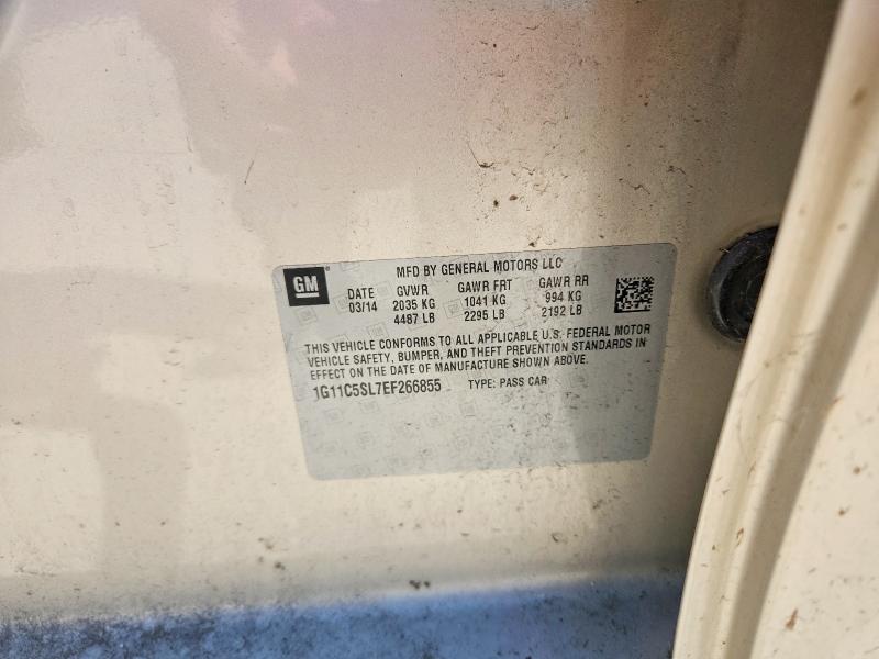 2014 Chevrolet Malibu მანქანა იყიდება აუქციონზე, vin: 1G11C5SL7EF266855, აუქციონის ნომერი: 70863126