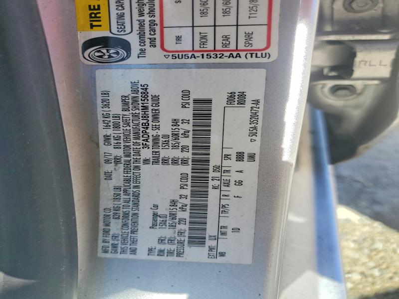 Продаж на аукціоні авто 2017 Ford Fiesta, vin: 3FADP4BJ8HM156845, номер лоту: 70125416