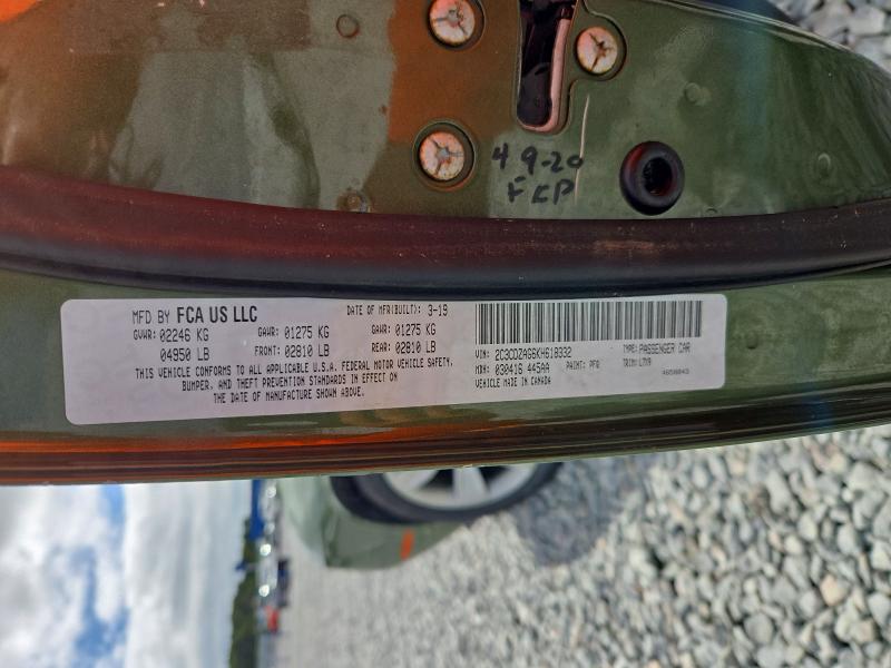 Продаж на аукціоні авто 2019 Dodge Challenger, vin: 2C3CDZAG6KH618332, номер лоту: 70647446