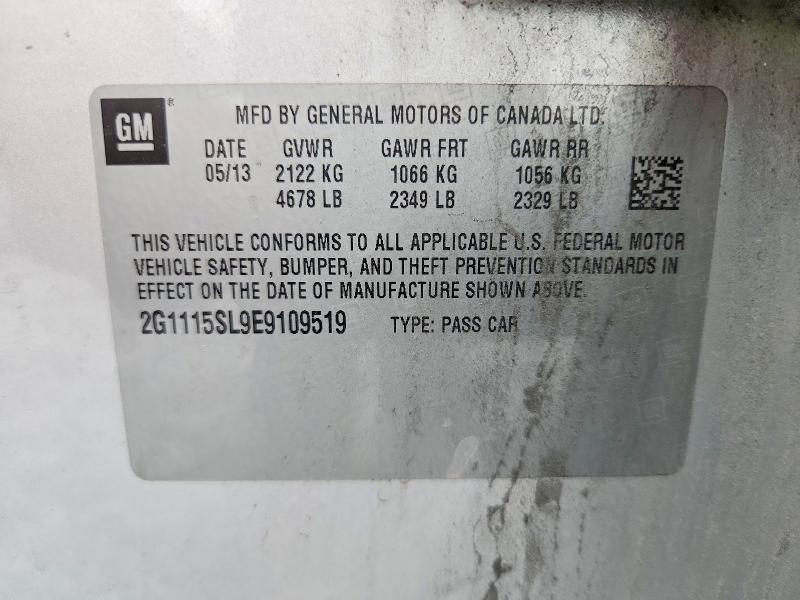 69671946 :رقم المزاد ، 2G1115SL9E9109519 vin ، 2014 Chevrolet Impala مزاد بيع