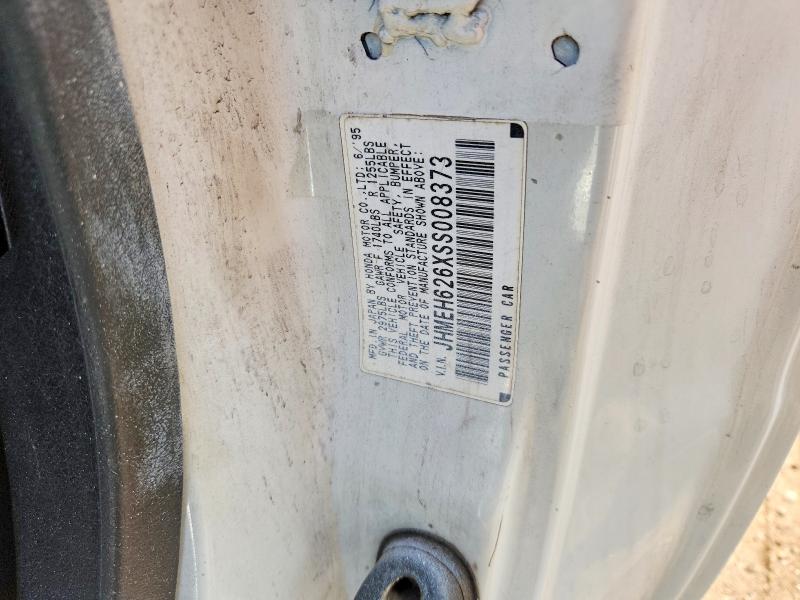 69052926 :رقم المزاد ، JHMEH626XSS008373 vin ، 1995 Honda Civic مزاد بيع