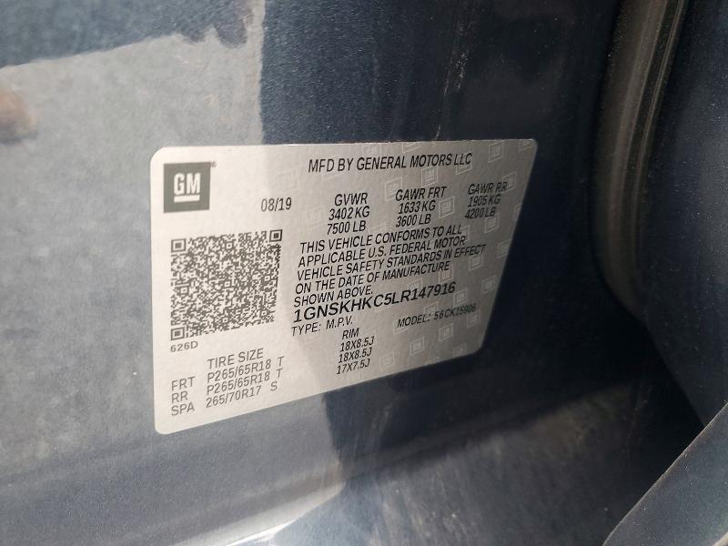 Продажа на аукционе авто 2020 Chevrolet Suburban, vin: 1GNSKHKC5LR147916, номер лота: 71100576