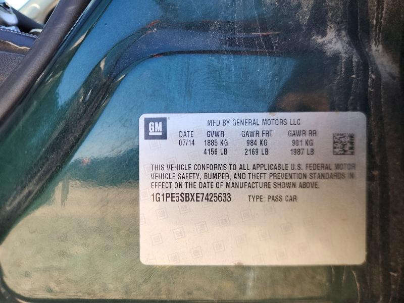 Продажа на аукционе авто 2014 Chevrolet Cruze, vin: 1G1PE5SBXE7425633, номер лота: 68611136