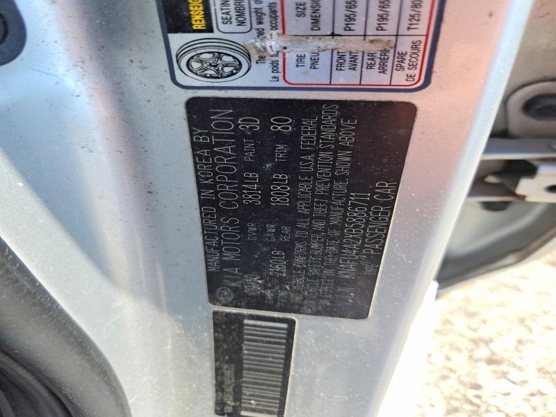 Aukcja sprzedaży 2011 Kia Forte, vin: KNAFU4A2XB5886711, numer aukcji: 67563296