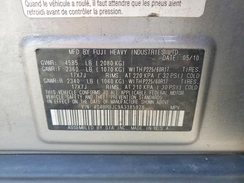 Aukcja sprzedaży 2010 Subaru Outback, vin: 4S4BRBJC9A3385928, numer aukcji: 71039036