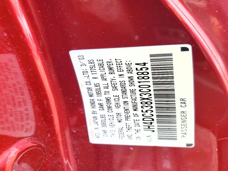 Продажа на аукционе авто 2003 Acura Rsx, vin: JH4DC538X3C018854, номер лота: 70599356