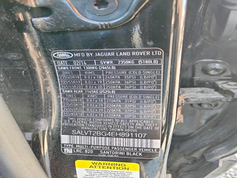 Продаж на аукціоні авто 2014 Land Rover Range Rover Evoque, vin: SALVT2BG4EH891107, номер лоту: 68926836