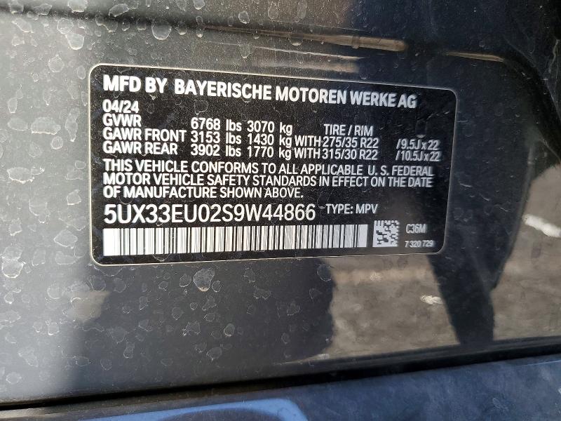 Aukcja sprzedaży 2025 Bmw X5, vin: 5UX33EU02S9W44866, numer aukcji: 70654806