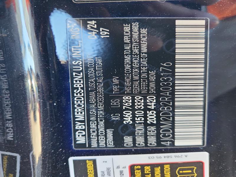 Aukcja sprzedaży 2024 Mercedes-benz Eqs Suv, vin: 4JGDM2DB2RA033176, numer aukcji: 67383006