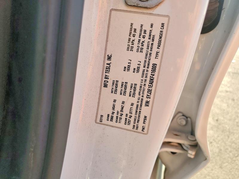 Aukcja sprzedaży 2019 Tesla Model 3, vin: 5YJ3E1EA0KF416009, numer aukcji: 70279456