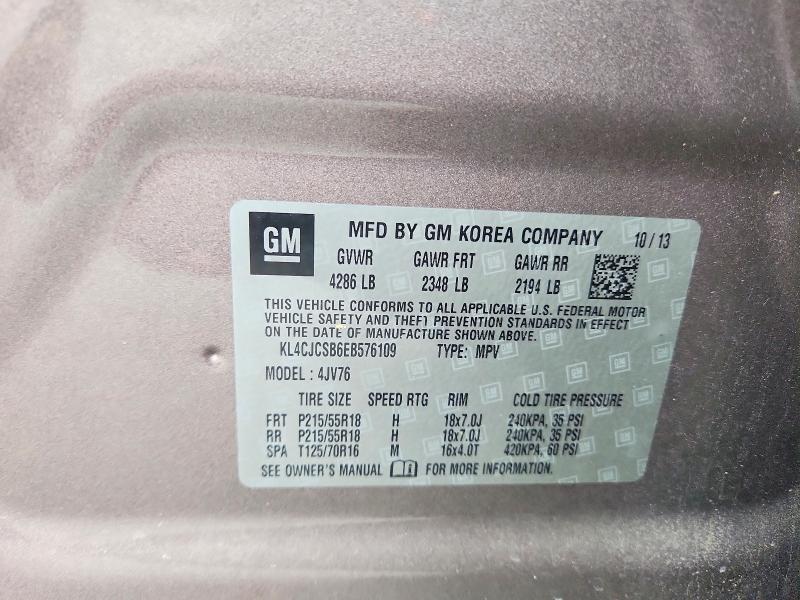 Продаж на аукціоні авто 2014 Buick Encore, vin: KL4CJCSB6EB576109, номер лоту: 69976216