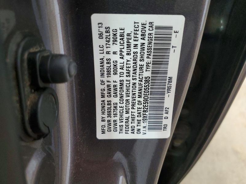 Aukcja sprzedaży 2013 Honda Civic, vin: 19XFB2E59DE055385, numer aukcji: 68624376