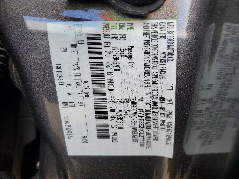 Продажа на аукционе авто 2012 Ford Focus, vin: 1FAHP3E21CL277100, номер лота: 70814326