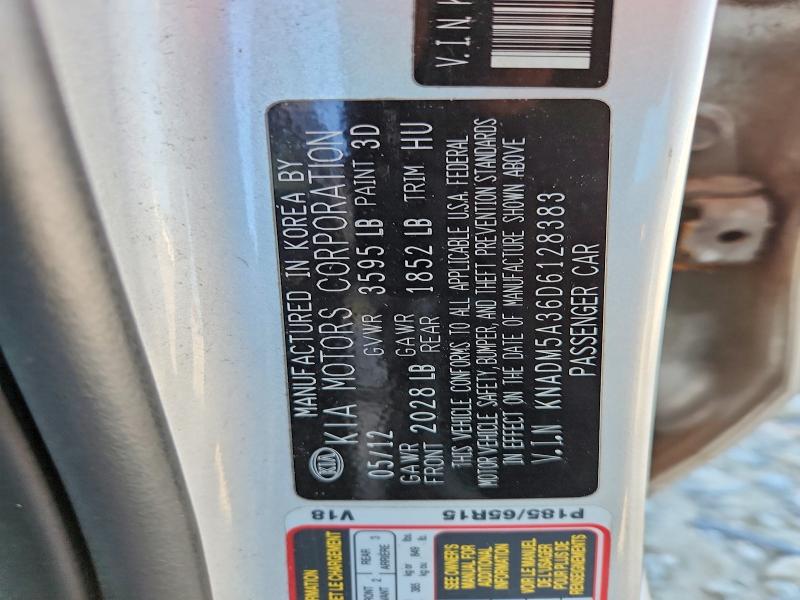 Продажа на аукционе авто 2013 Kia Rio, vin: KNADM5A36D6128383, номер лота: 68815966