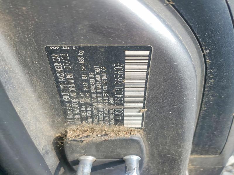 Aukcja sprzedaży 2003 Bmw Z4, vin: 4USBT33403LR65602, numer aukcji: 67560246