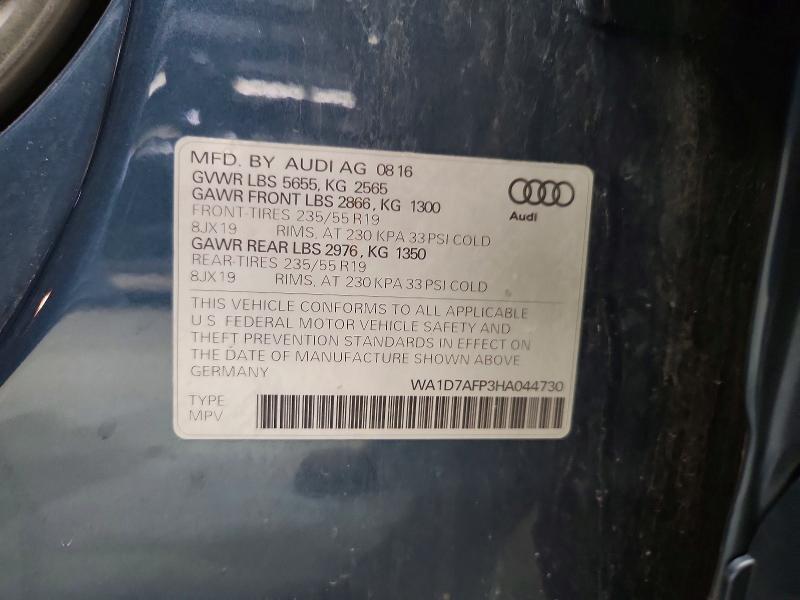 Auction sale of the 2017 Audi Q5, vin: WA1D7AFP3HA044730, lot number: 68278516
