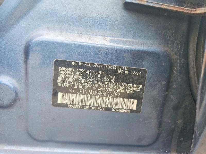 Aukcja sprzedaży 2014 Subaru Impreza, vin: JF1GJAA69EH013462, numer aukcji: 68160976