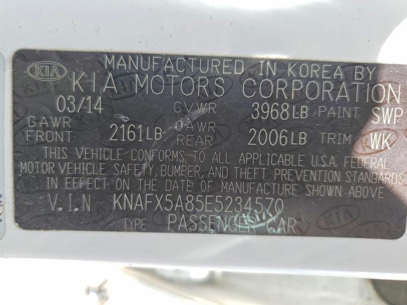 67517616 :رقم المزاد ، KNAFX5A85E5234570 vin ، 2014 Kia Forte مزاد بيع