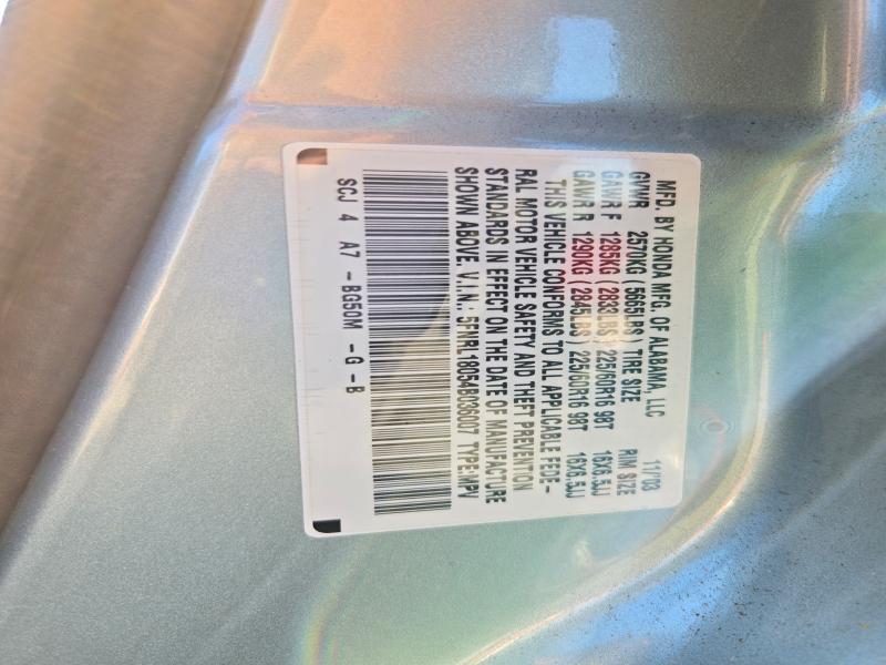 2004 Honda Odyssey მანქანა იყიდება აუქციონზე, vin: 5FNRL18054B036007, აუქციონის ნომერი: 70809826