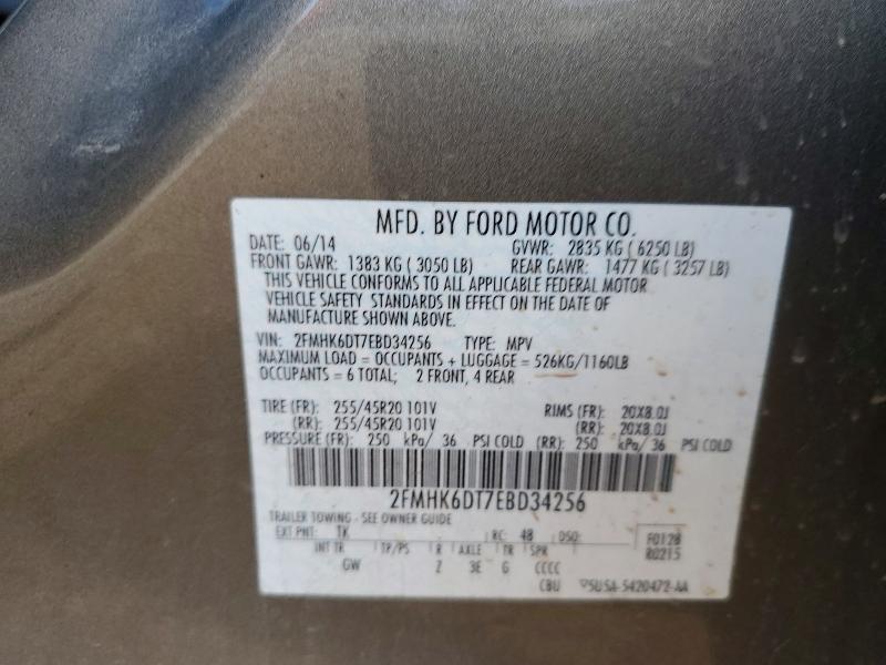 Aukcja sprzedaży 2014 Ford Flex, vin: 2FMHK6DT7EBD34256, numer aukcji: 67076646