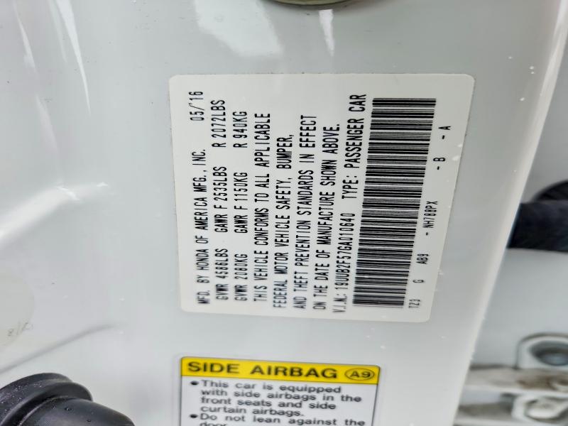 2016 Acura Tlx მანქანა იყიდება აუქციონზე, vin: 19UUB2F57GA010640, აუქციონის ნომერი: 64611866