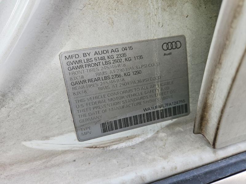 Aukcja sprzedaży 2015 Audi A4 Allroad, vin: WA1UFAFL7FA124755, numer aukcji: 68156986