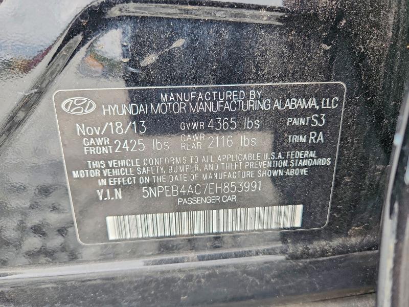 Продаж на аукціоні авто 2014 Hyundai Sonata, vin: 5NPEB4AC7EH853991, номер лоту: 70186406