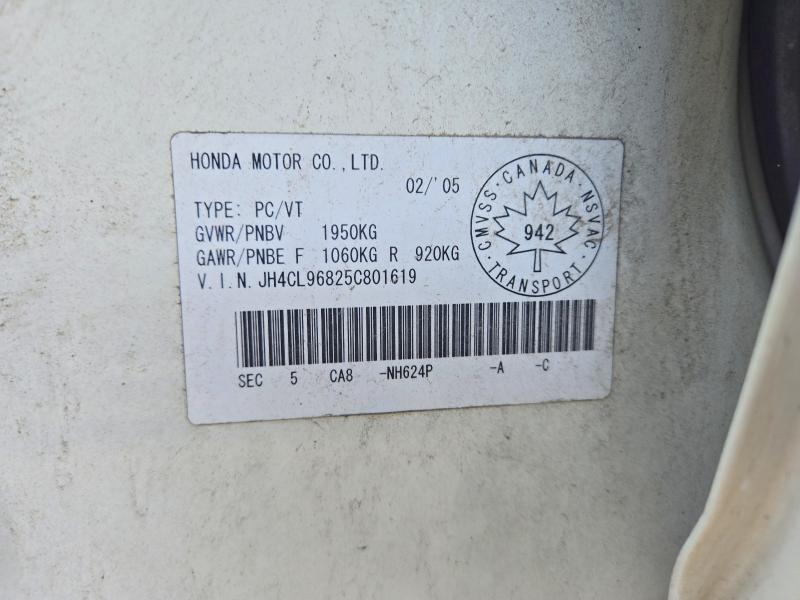 Продажа на аукционе авто 2005 Acura Tsx, vin: JH4CL96825C801619, номер лота: 68355186