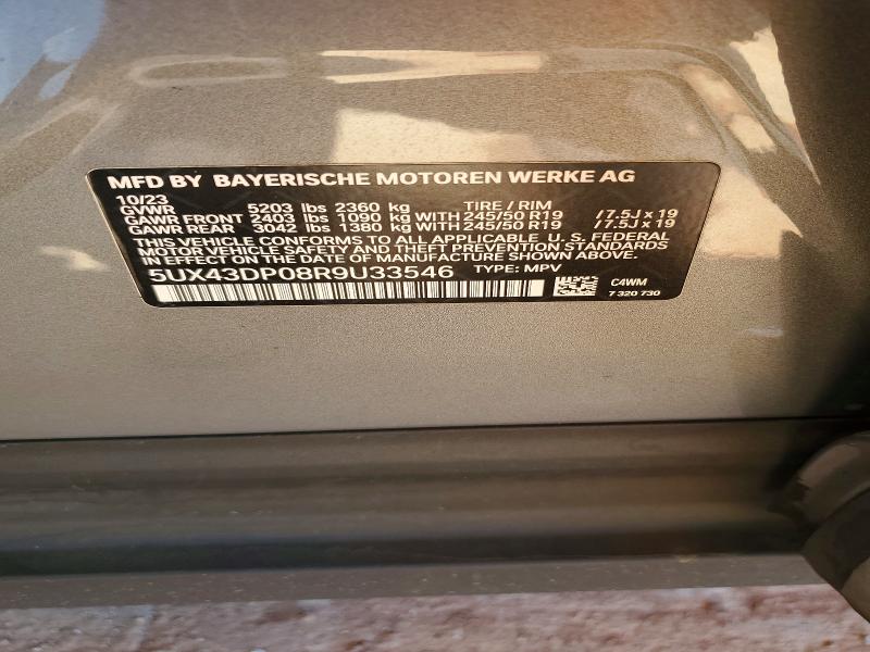 Aukcja sprzedaży 2024 Bmw X3, vin: 5UX43DP08R9U33546, numer aukcji: 69400016