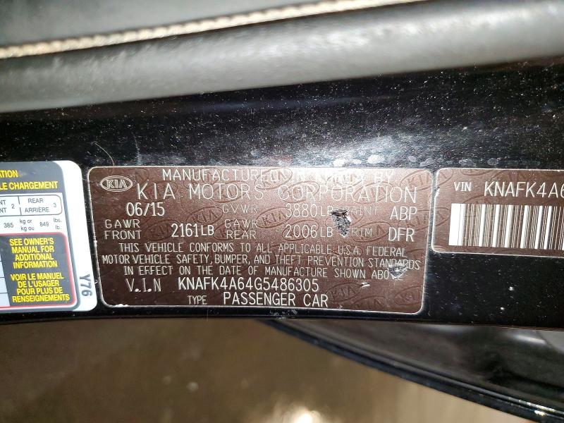 67837516 :رقم المزاد ، KNAFK4A64G5486305 vin ، 2016 Kia Forte مزاد بيع